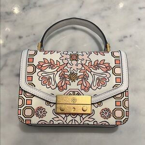Tory Burch White and Pink Mini Bag NWOT